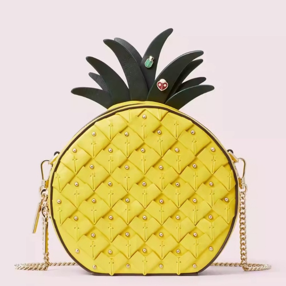 New Tags Kate Spade Picnic Pineapple Fruit Novelty Crossbody Purse - Picture 1 of 5